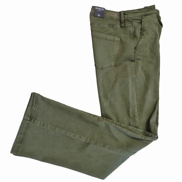 BLANK NYC Green Delancy Jeans Sz 31 Straight Button Fly High Rise Stretch Denim - Picture 8 of 12